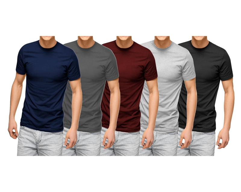 Kit 5 Camisetas Camisas Masculina de Algodão Básica Fio 30.1 Premium